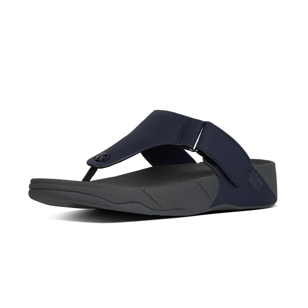 Fitflop Mens Sandals Navy/Black - Trakk Ii Neoprene Toe-post - 76OHTJPQR